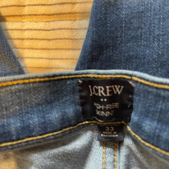 Jcrew button front skills jeans with raw hem - Picture 2 of 5